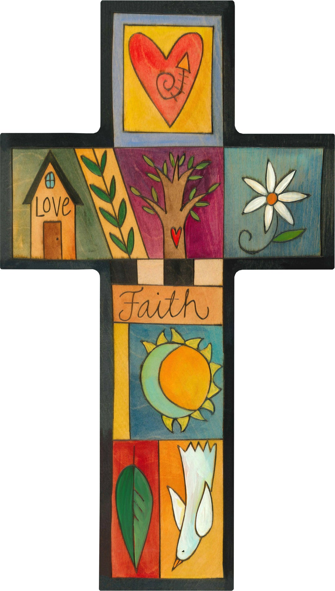 Inspirational Cross Plaque Wall Decor for Home, Family, Faith and Love | Artisans.