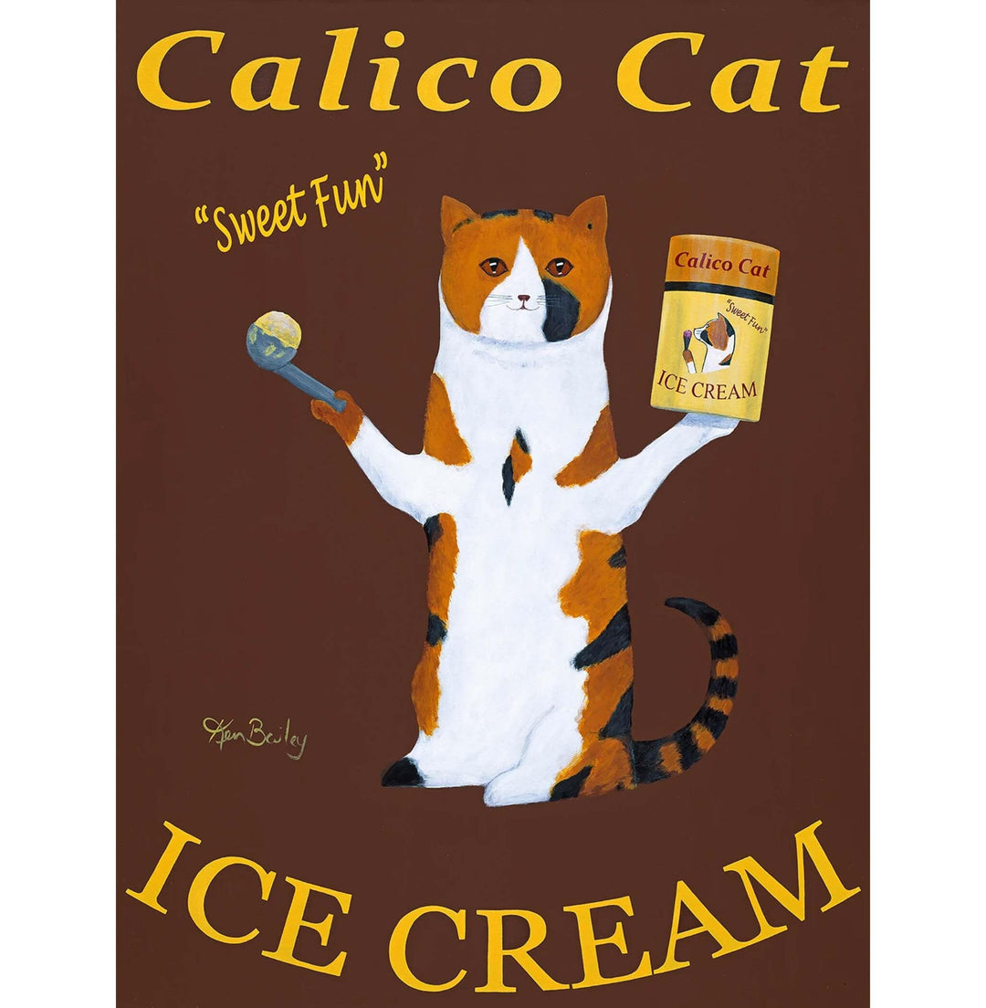 Calico Cat Ice Cream Limited Edition Print | Artisans.