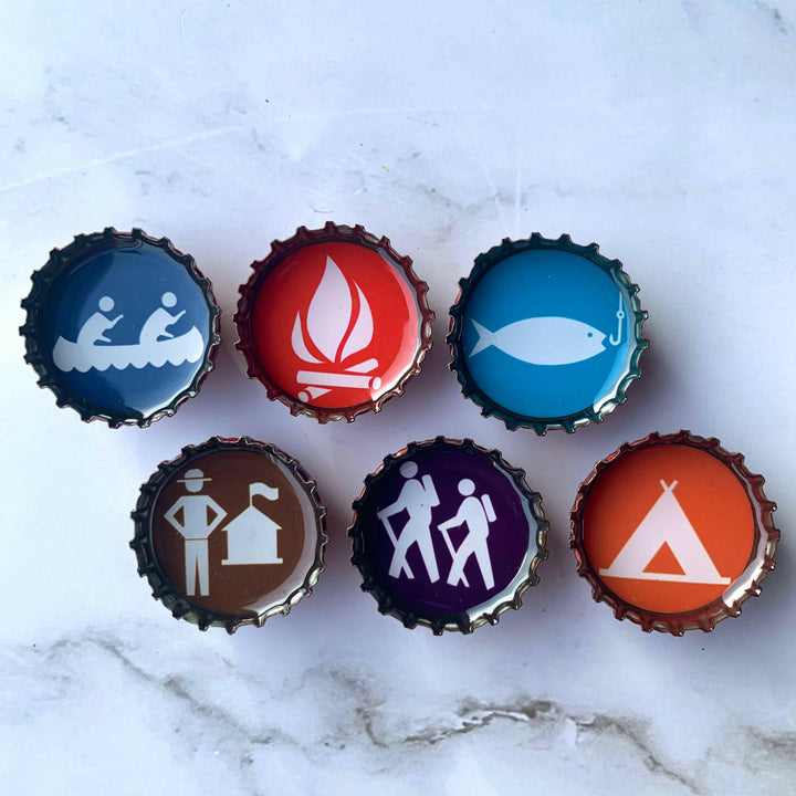 Bottlecap Magnet 6-packs in Themed Collections | Artisans.
