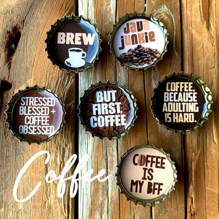 Bottlecap Magnet 6-packs in Themed Collections | Artisans.