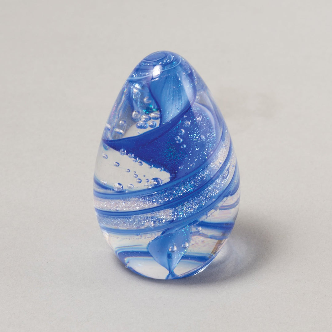 Dichroic Glass Egg Paperweights
