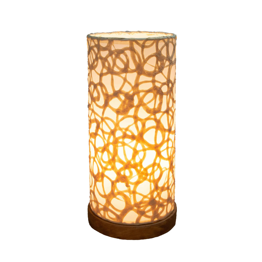 Cylinder Table Lamp with Paper Shade | Artisans.