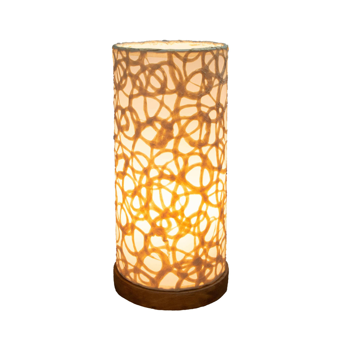 Cylinder Table Lamp with Paper Shade | Artisans.