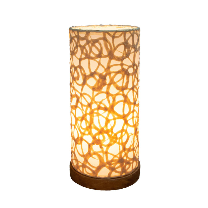Cylinder Table Lamp with Paper Shade | Artisans.