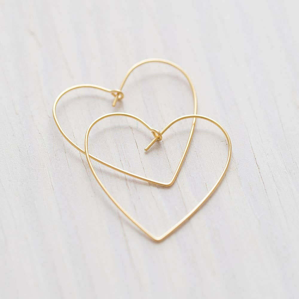 Heart Hoop Earrings | Artisans.