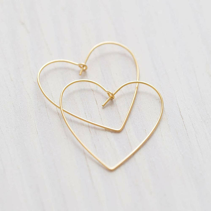 Heart Hoop Earrings | Artisans.