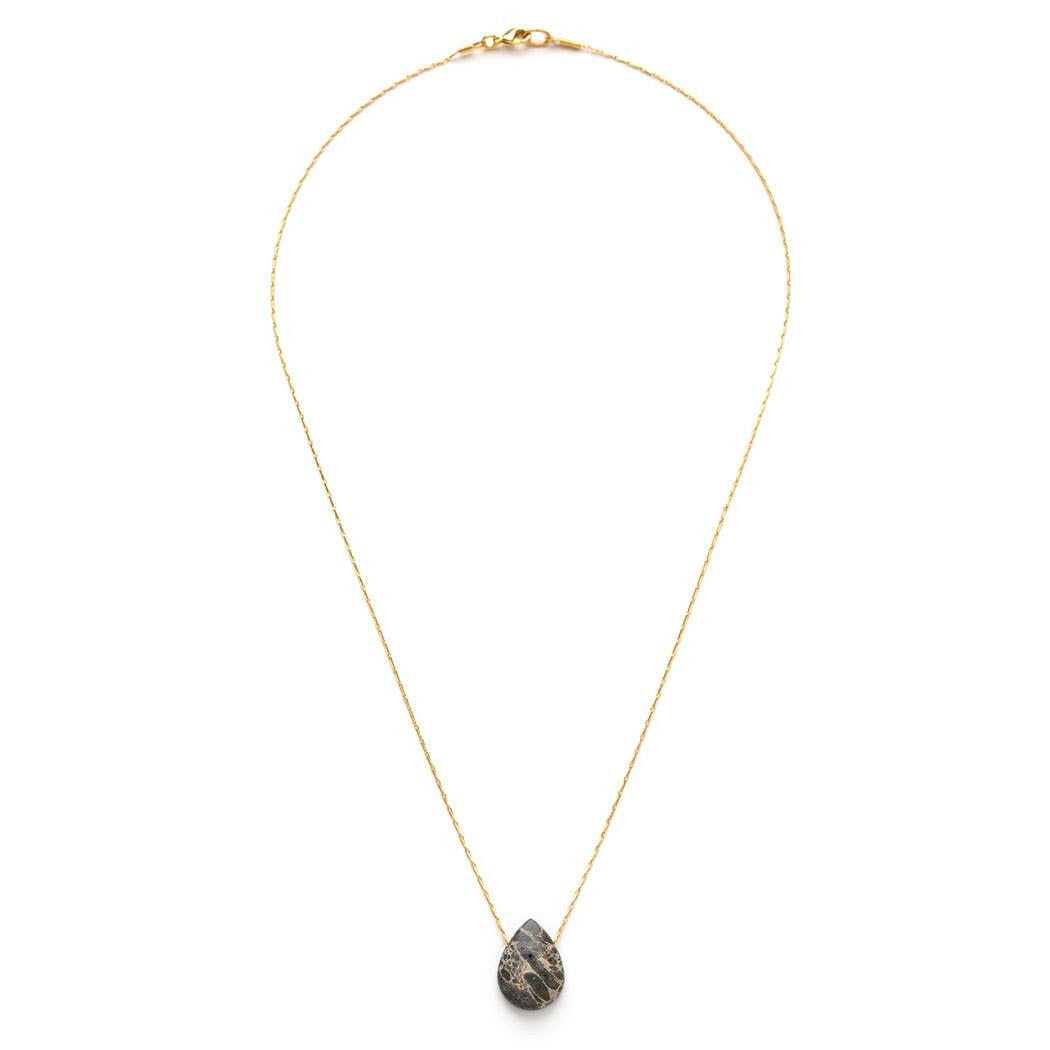 Spider Web Jasper Teardrop Pendant | Artisans.