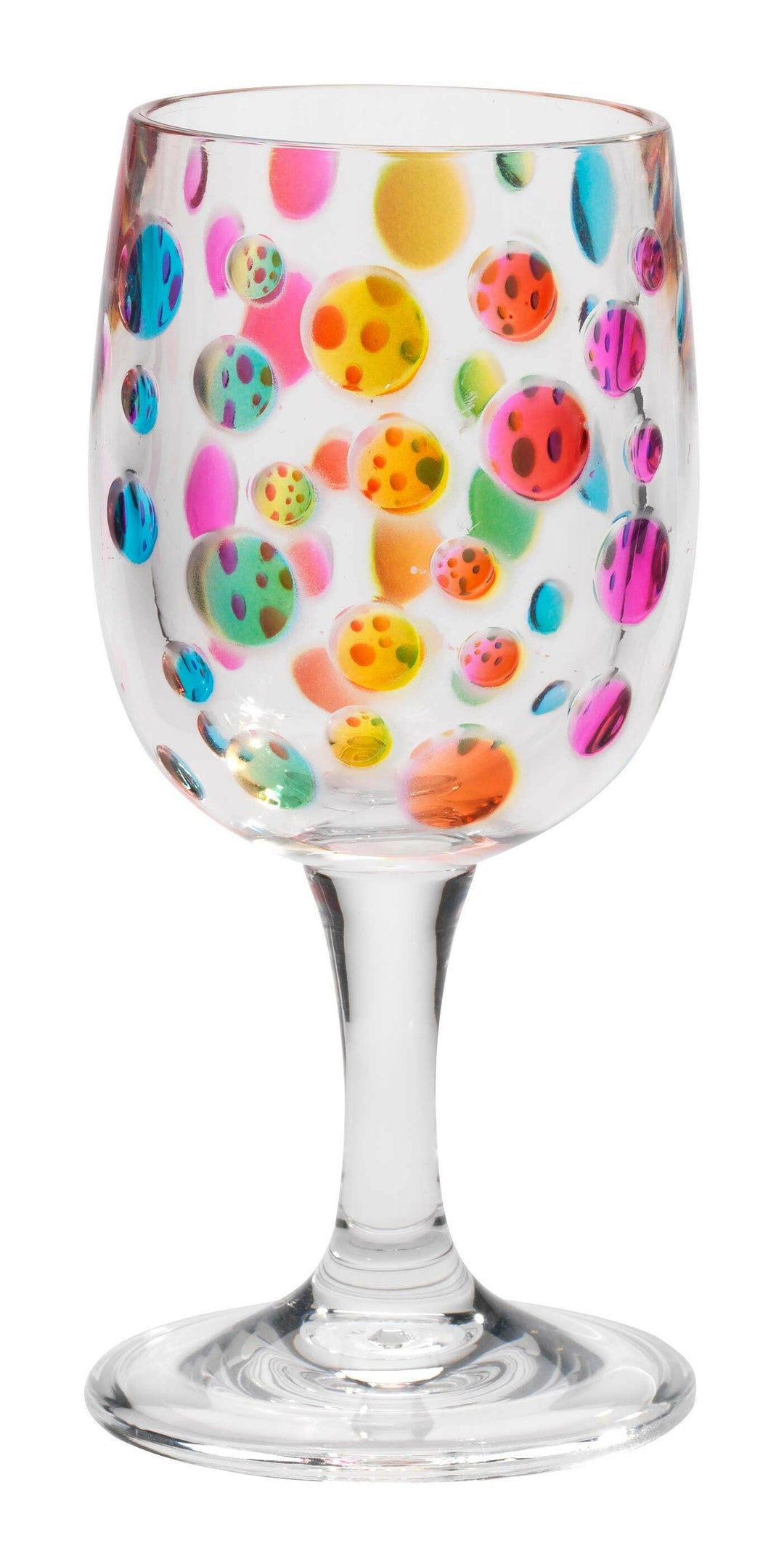 Satin Pearl 8 Oz. Rainbow Acrylic Wine Goblet | Artisans.