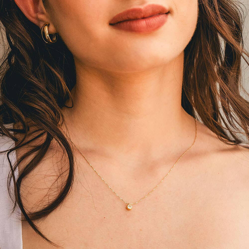 5mm Crystal Pendant Necklace | Artisans.