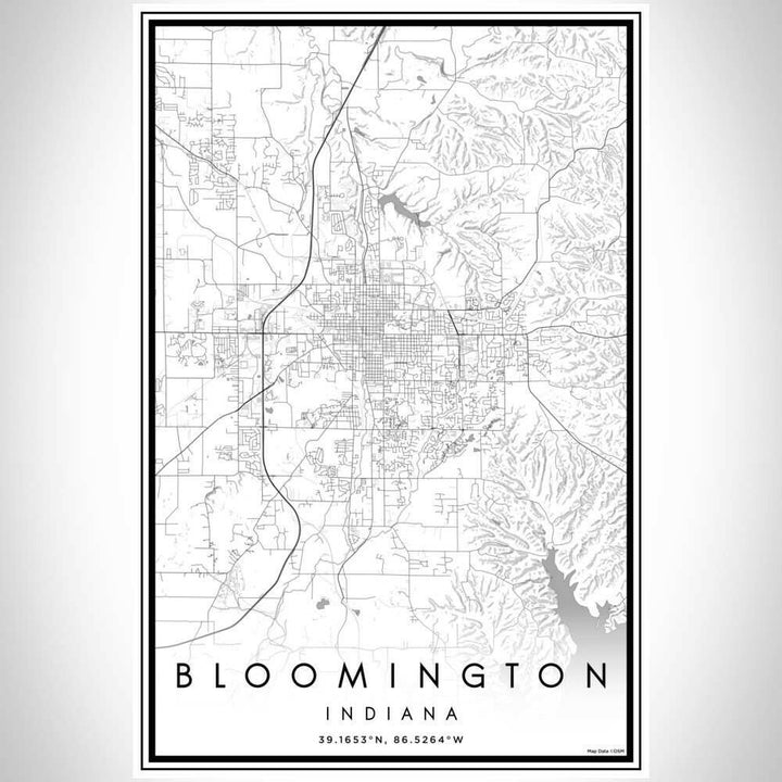 Bloomington IN Map Classic Style 12" x 18" Print | Artisans.