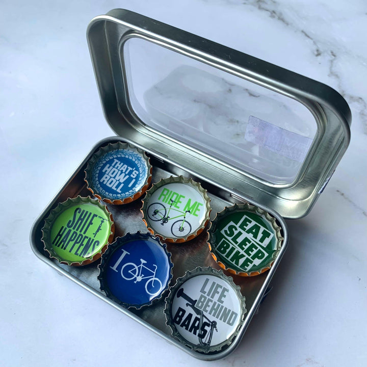 Bottlecap Magnet 6-packs in Themed Collections | Artisans.