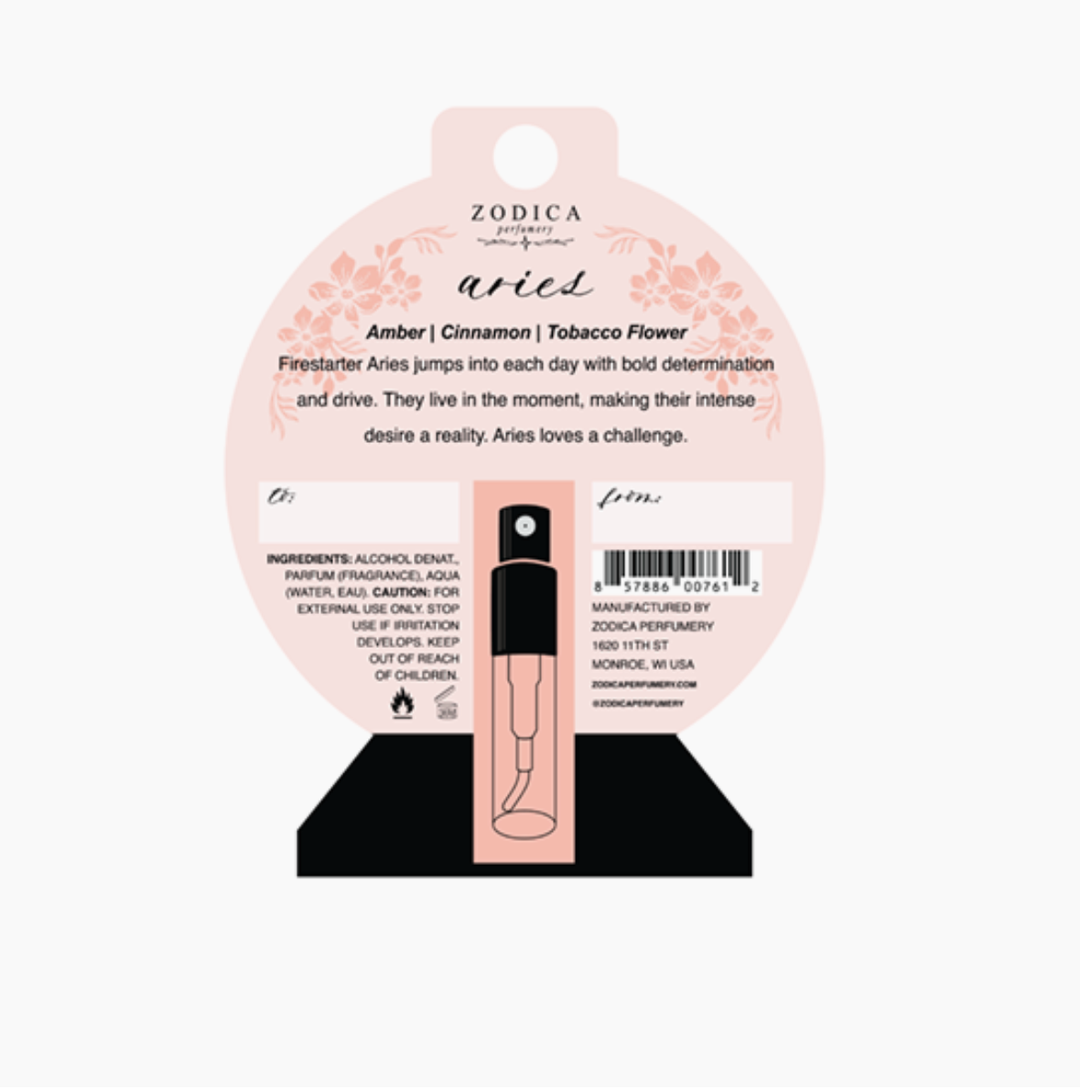 Zodiac Perfume Gift Card 2ml | Artisans.