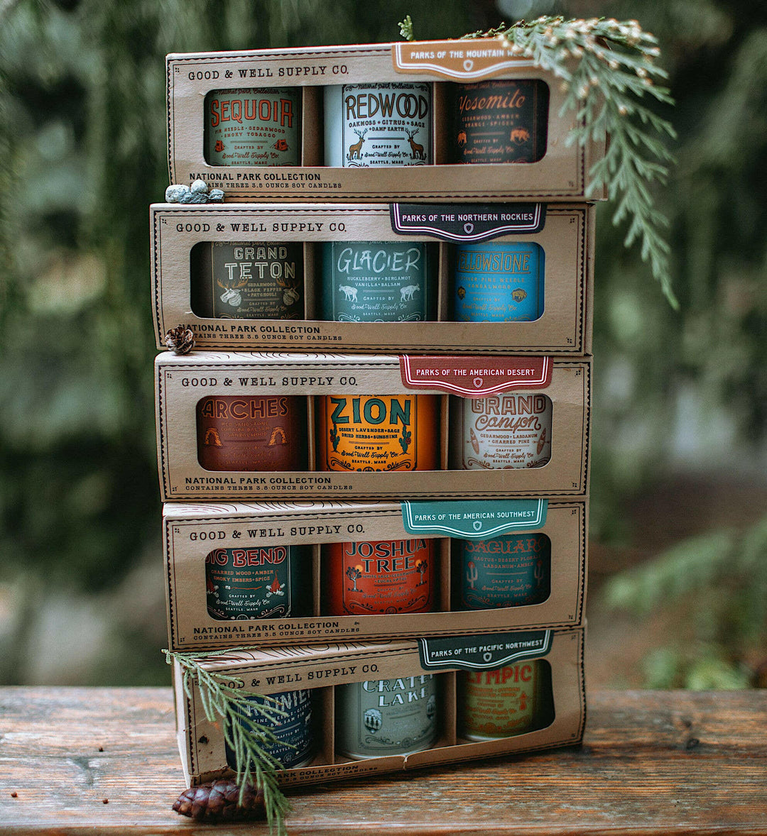 National Parks of the Mountain West Mini Candle Gift Set | Artisans.