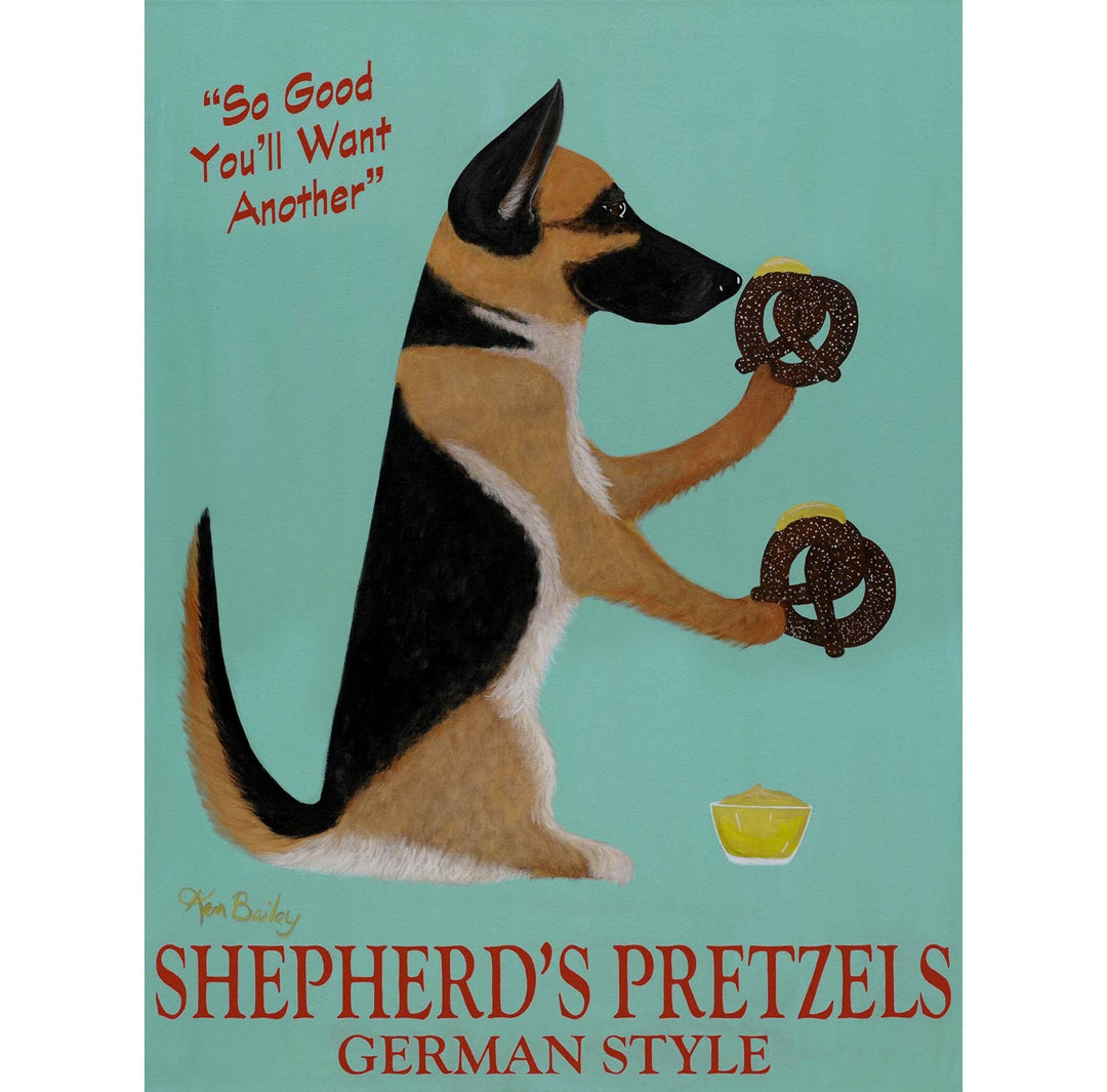 German Shepherd Style Pretzels Limited Edition Print | Artisans.