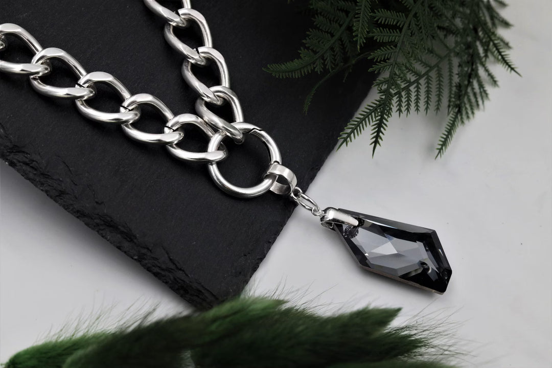 Statement Swarovski Chunky Chain Pendant