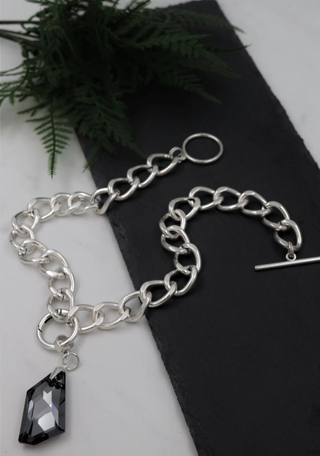 Statement Swarovski Chunky Chain Pendant