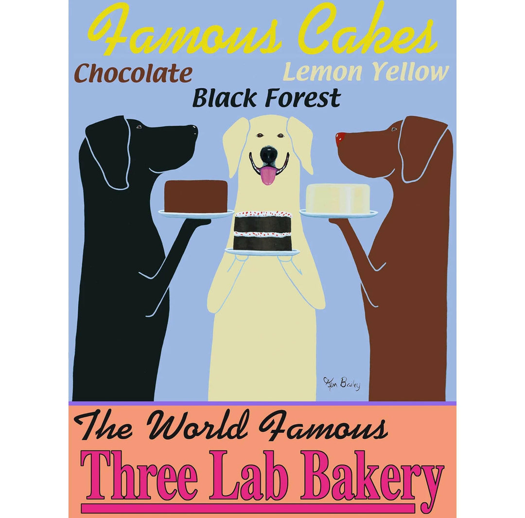 Labrador Three Lab Bakery Limited Edition Print | Artisans.