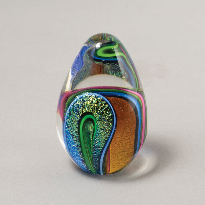 Dichroic Glass Egg Paperweights