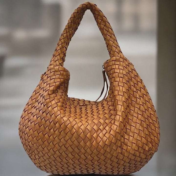 Romeo Italian Leather Woven Hobo Bag - Assorted Colors