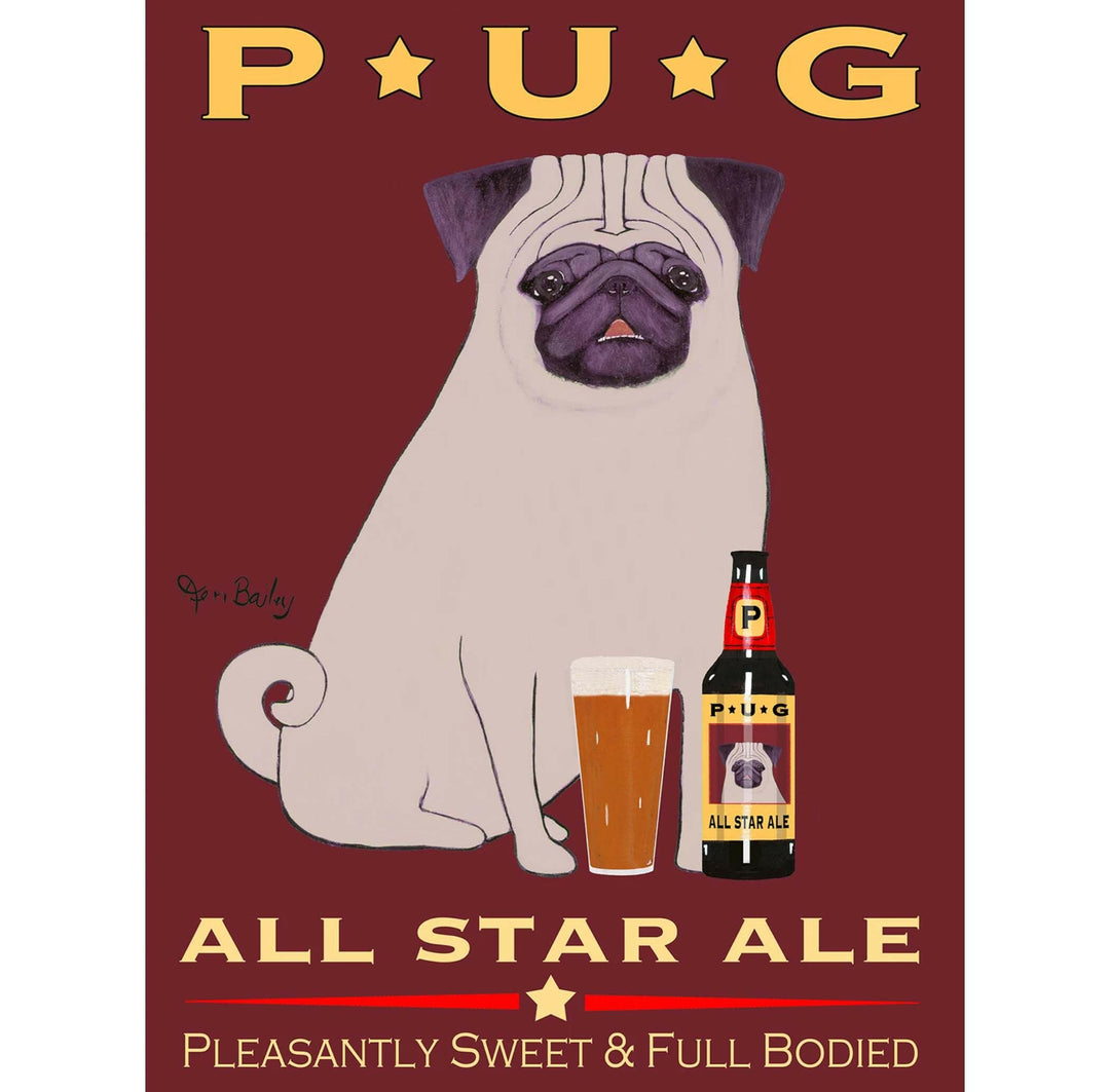 Pug All Star Ale Limited Edition Print | Artisans.