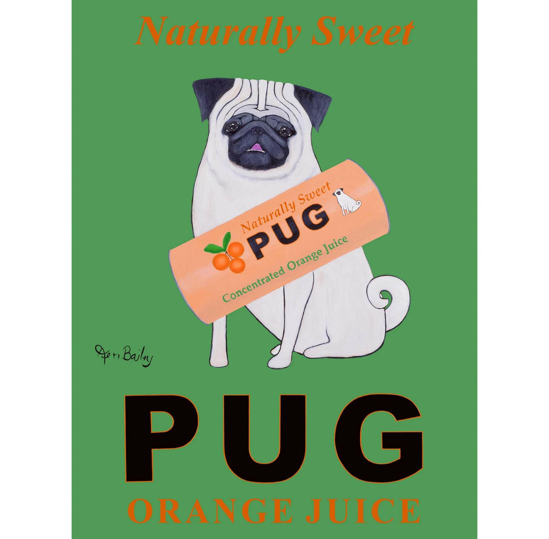 Pug Orange Juice Limited Edition Print | Artisans.