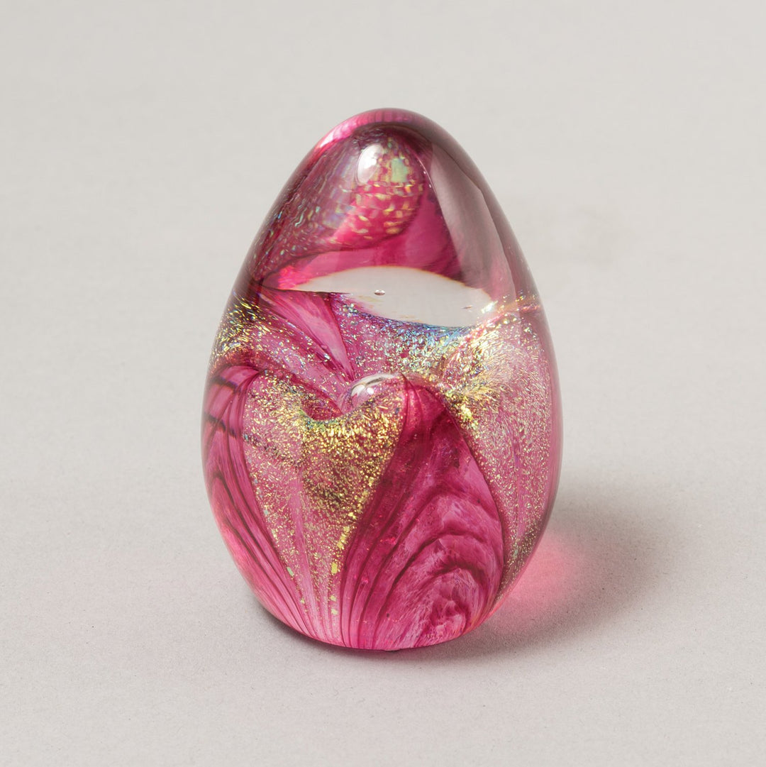 Dichroic Glass Egg Paperweights