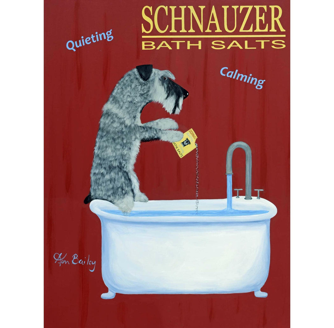 Schnauzer Bath Salts Limited Edition Print | Artisans.