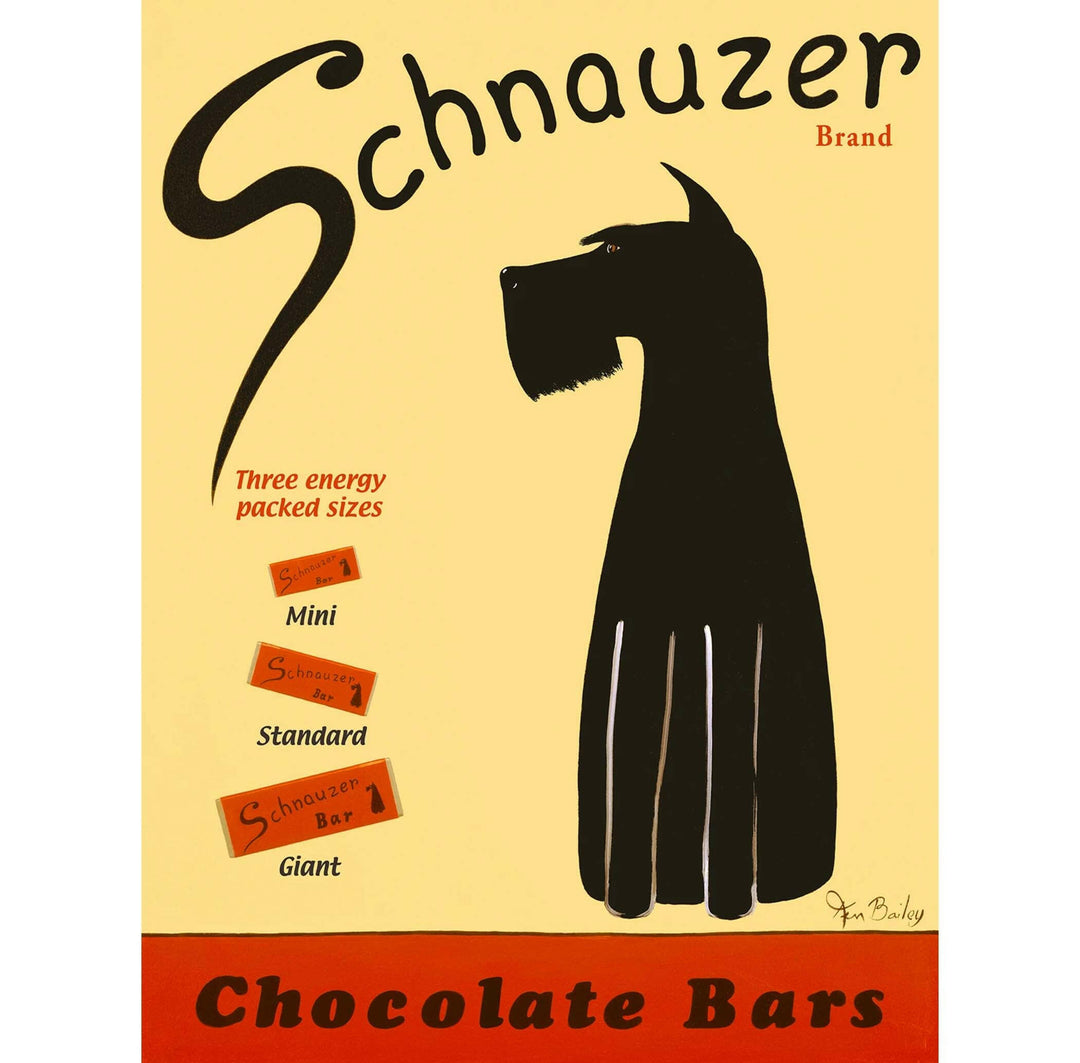 Schnauzer Chocolate Bars Limited Edition Print | Artisans.