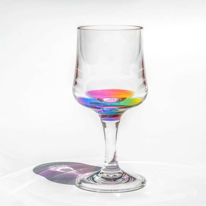Reflections 8 oz. Rainbow Acrylic Wine Goblet | Artisans.