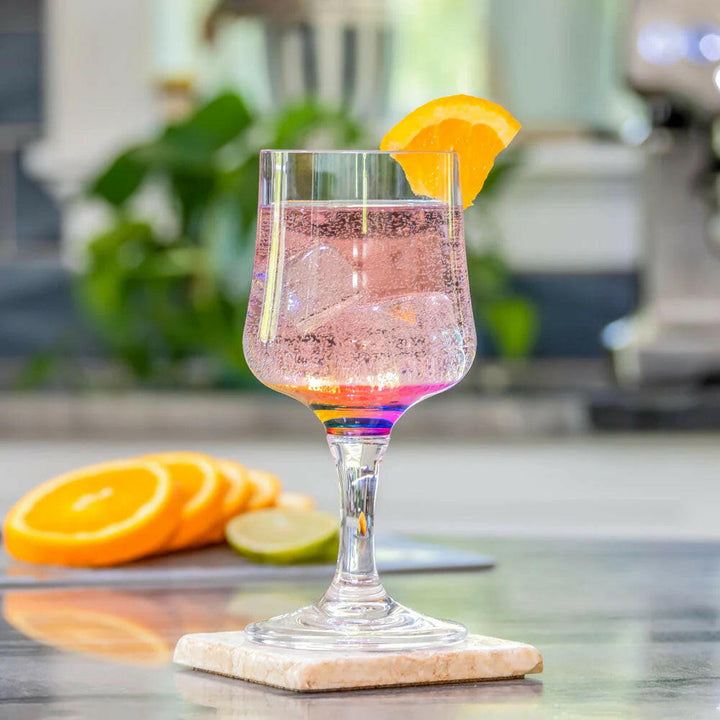 Reflections 8 oz. Rainbow Acrylic Wine Goblet | Artisans.