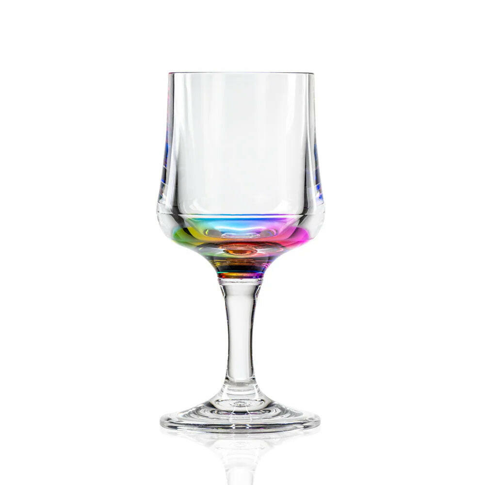 Reflections 8 oz. Rainbow Acrylic Wine Goblet | Artisans.