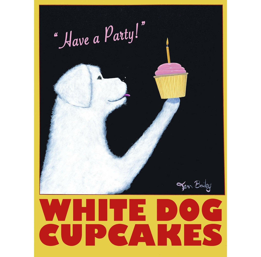 White Dog Cupcakes Limited Edition Print | Artisans.