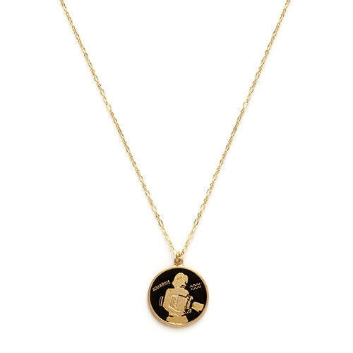 Zodiac Black Enamel Necklace — Astrology Collection | Artisans.