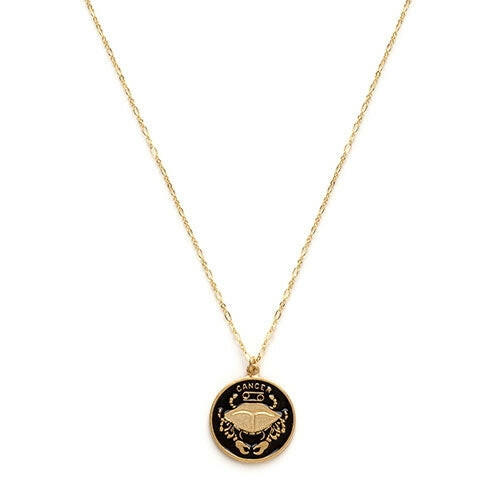 Zodiac Black Enamel Necklace — Astrology Collection | Artisans.