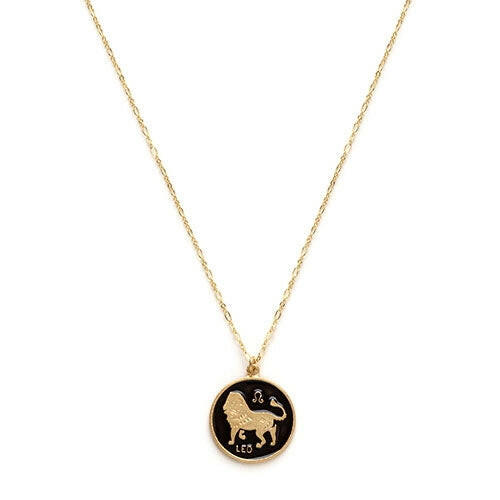 Zodiac Black Enamel Necklace — Astrology Collection | Artisans.