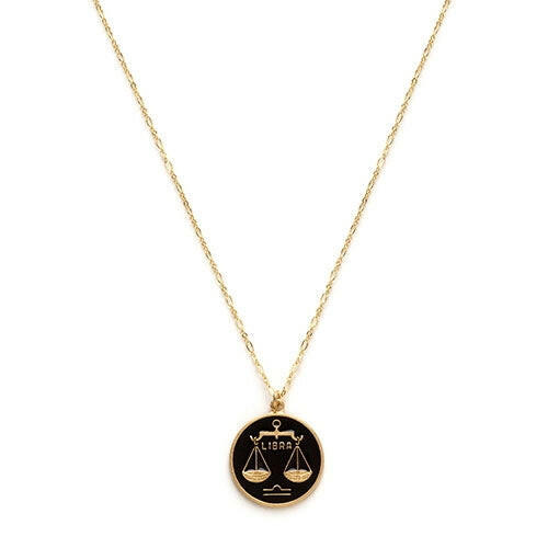 Zodiac Black Enamel Necklace — Astrology Collection | Artisans.