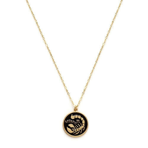 Zodiac Black Enamel Necklace — Astrology Collection | Artisans.