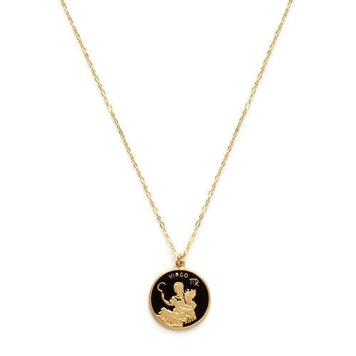 Zodiac Black Enamel Necklace — Astrology Collection | Artisans.